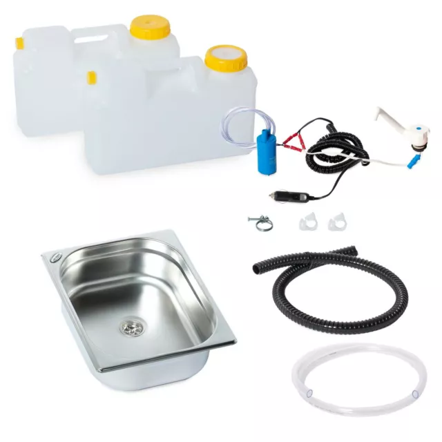 12V Camping Bulli Caravan Mini Cuisine de Kit Montage Évier 325x265x100 MM T6