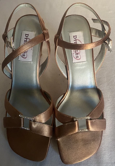 Scarpa da sposa tintura oro TAGLIA NON SICURA MA BELIEVE UK 3 o 3,5 vedi foto