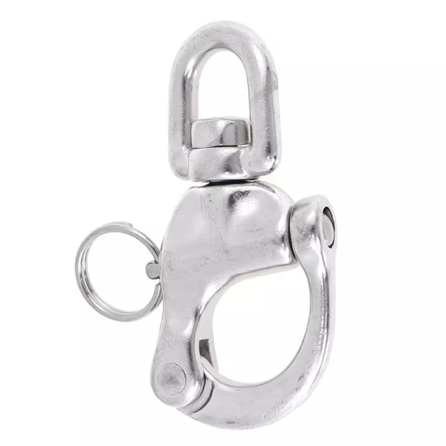 Stainless Steel Quick Release Boat Chain Shackle Swivel Snap Hook 70mm#7H