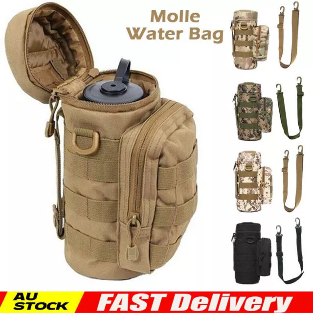 Kettle Bag Tactical Molle Water Bottle Carrier Holder Pouch Outdoor Adjustable