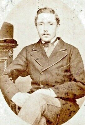 London England CDV 1860s ID'd Man Charles Hudson Carte De Visite Photo C1