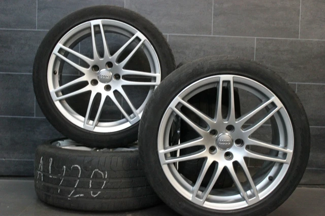 Lot De 4 Jantes Alu 19 Pouces Noir Poli Type Audi - Largeur 8J, ET Variable, 5 Trous, Neuves