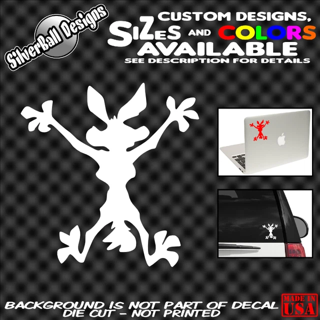 Wile E. Coyote Splat Wall Decal – Wiley Vinyl Sticker, Made In USA