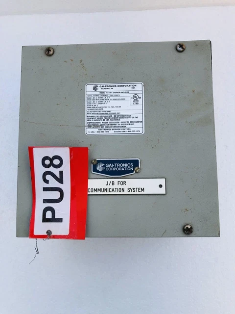 GAI-TRONICS 751-001 Altoparlante Ampplificatore 120 VAC Con 702A Recinto #2