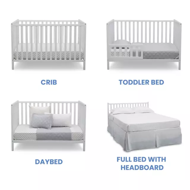 Cuna Madera Resistente 4 En 1 Convertible Para Bebe Guardería Riel Ninos Pequeno