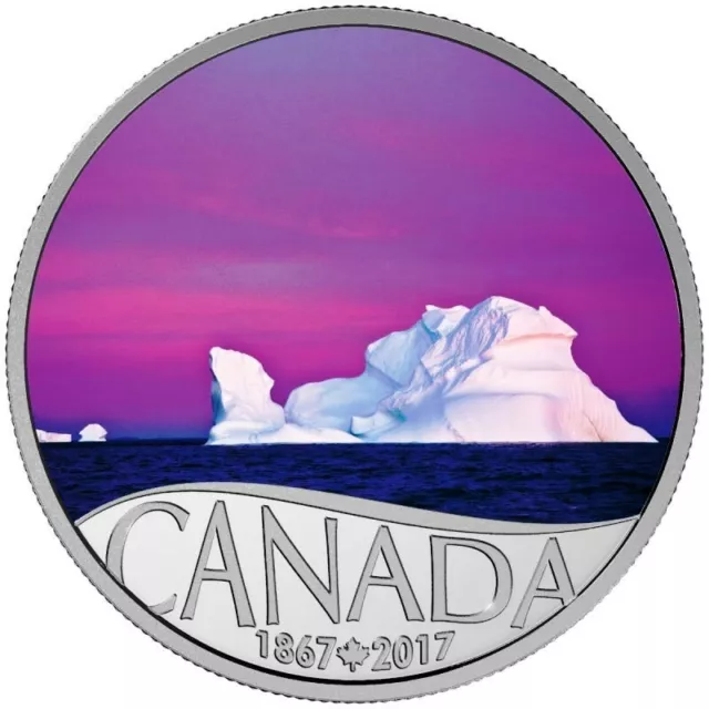 🇨🇦 Celebrating Canada, $10 Dollars Special Silver Coin, Iceberg at Down, 2017