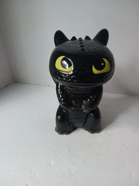 Dream Works How to Train Your Dragon Toothless Ceramic Coin 8” Tall Piggy Bank