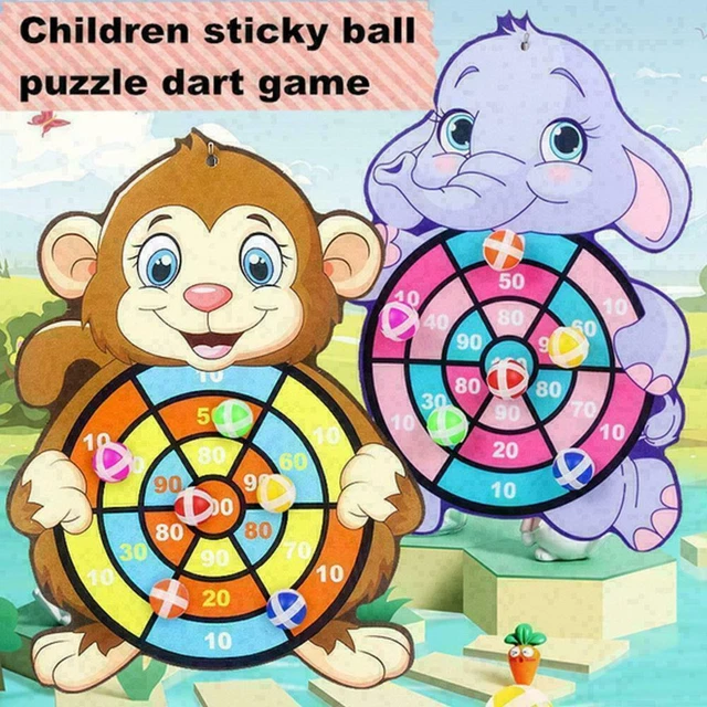 1X Indoor puzzle interactive cartoon dart board sticky hot ball