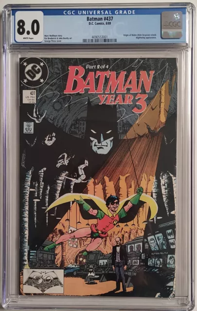 Batman #437 1989 Gradato Cgc 8.0 D.c. Comics USA