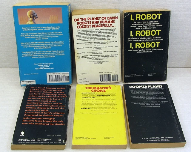 ISAAC ASIMOV VINTAGE Roboter ++ Buchpaket x 6 Bücher SciFi Space