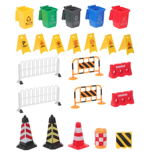 Jouets Panneaux Signalisation Routière - 62 Pièces Miniature Pour Enfants, Jeu éducatif Circulation
