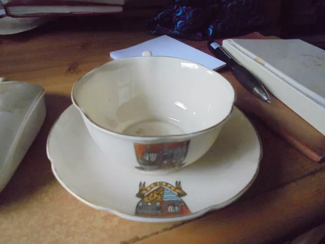 crested china cup and saucer Tenby W H Goss