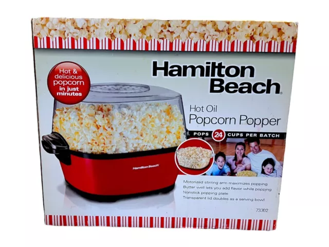 Hamilton Beach Hot Oil Popcorn Popper - 24 Cups - Model #73302