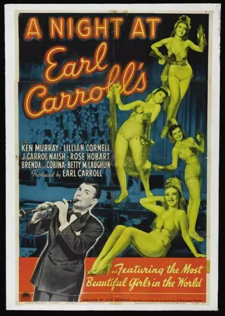 396390 NIGHT AT EARL CARROLLS Film Ken Murray Rose Hobart WALL PRINT POSTER US