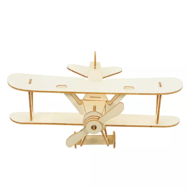 Maquette D'avion En Bois Enfants Miniature Tout-petit Mécanique