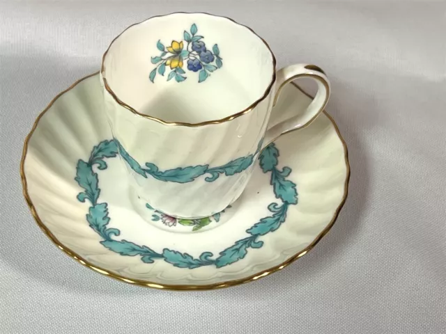 Minton Ardmore S-363 Demitasse Cup & Saucer, Bone China Made in England