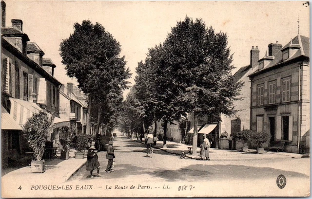58 POUGUES LES EAUX - view of the road de paris