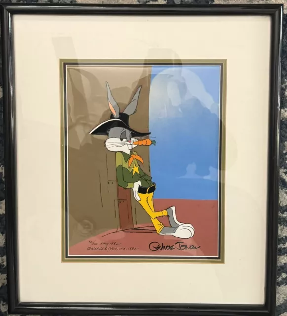 Chuck Jones "Sheriff Bug" (#42/100) 1982 Hand-painted Cel Signed Bugs Bunny RARE