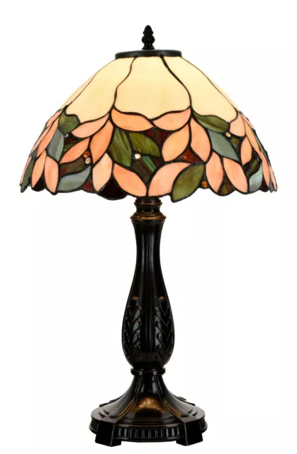 Tiffany Table Lamp 100% Genuine Stained Glass