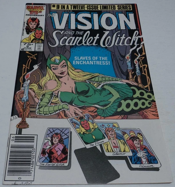 VISION AND SCARLET WITCH #9 NEWSSTAND COPY (Marvel Comics 1986) ENCHANTRESS (VF)