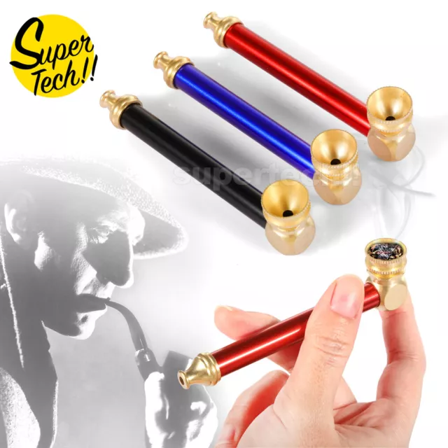 10 cm Cone Brass - Metal smoking pipe Solid Smoking Pipe Tobacco 3 Color Choose