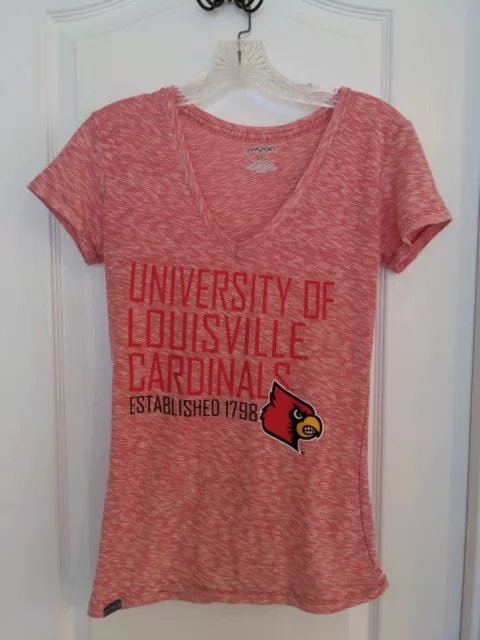 University Of Louisville Cardinals Women's T-shirt Size Medium V-neck