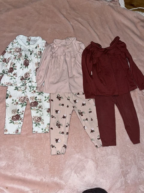 Baby girls legging outfit bundle 9-12