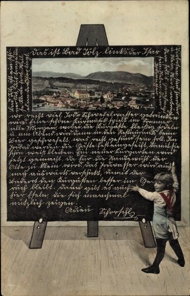 Passepartout Ak Bad Tölz im Isartal Oberbayern, Blick auf den Ort,... - 10384776