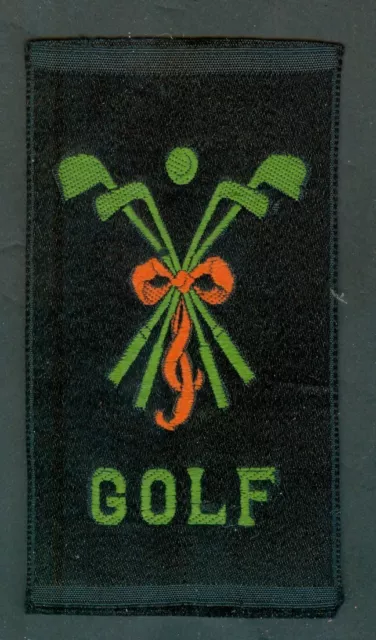 1915 GOLF Tobacco Silk SC12  CLUBS and Antique BALL Canadian ITC Card BLACK