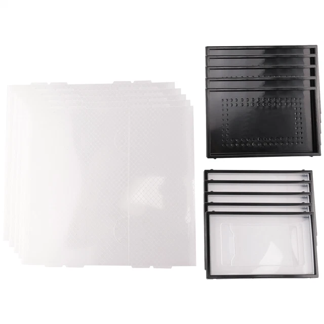 Lot De 6 Boîtes De Rangement En Plastique Transparent 10L WAVE BOX