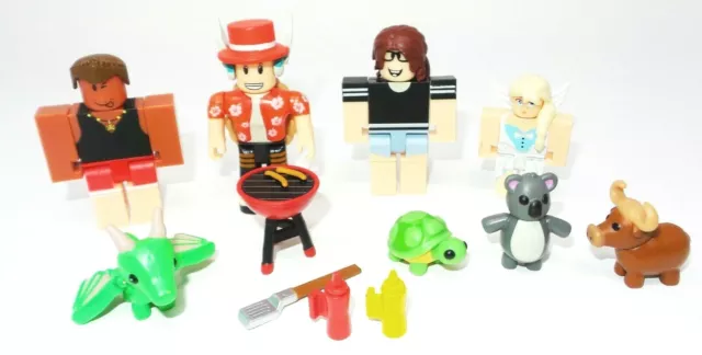 Roblox Celebrity Collection Adopt Me Backyard BBQ Four Figure Pack 13 Piece  NEW 