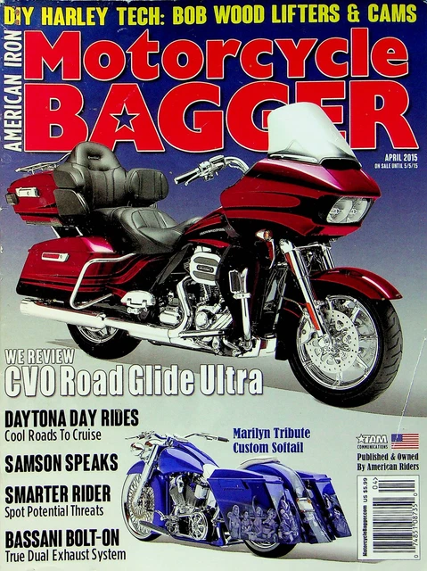 American Iron Motorcycle Bagger Magazine Apr 2015 Marilyn Tribute Custom Softail