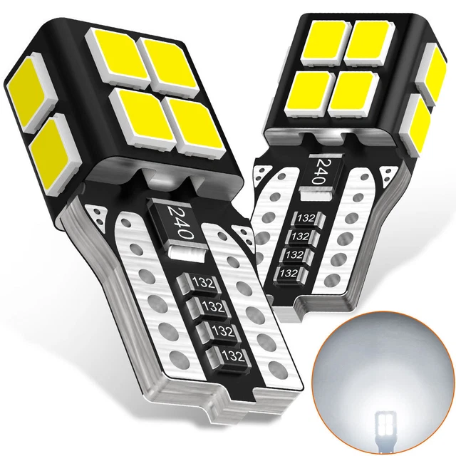 2x T10 W5W LED License Plate Light Car Interior Bulbs White 168 2825 194 Auxito