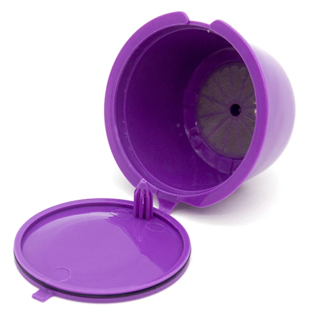 3pcs Coffee Capsule Filters Refillable Coffee Cups for Dolce Gusto (Purple) FS2#