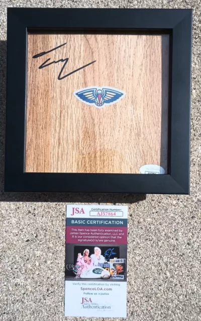 TREY MURPHY III Pelicans SIGNED & FRAMED Floor JSA COA NEW ORLEANS