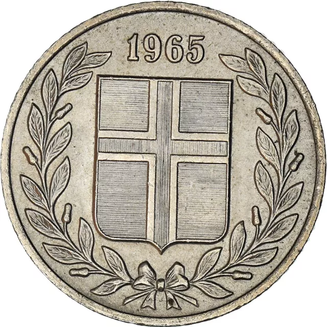 [#748931] Coin, Iceland, 25 Aurar, 1965, EF(40-45), Copper-nickel, KM:11