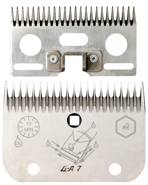 Lister Schermessersatz LI A7 mit 19+21 Zähne, für stark verschmutzte Rinder