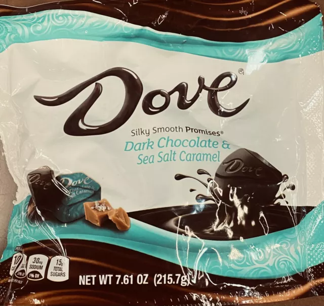 Dove Dark Chocolate & Sea Salt Caramel Silky Smooth Promises Candy Bag 7.61 Oz