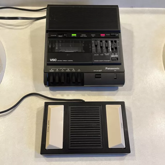 Panasonic RR-830 VSC Cassette Transcriber Recorder W/ Foot Pedal
