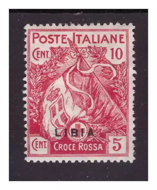 Libya 1915 - Croce Rossa Cent 10 Soprastampa IN Low New MH