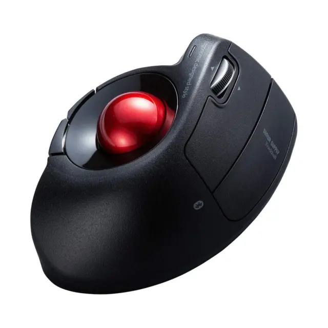 Bluetooth 5.0 Ergonomic mouse stick shape IR LED 3 button tongue black