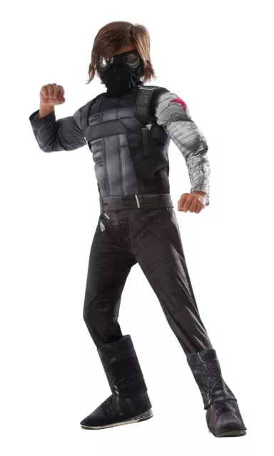 Marvel Civil War Captain America Winter Soldier Costume Avengers Boys Child SM