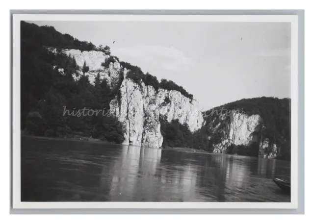 Donaudurchbruch bei Weltenburg Kelheim - Landschaft Fluß - Altes Foto 1950er