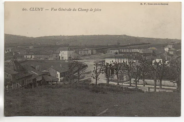 CLUNY - Saone & Loire - CPA 71 - vue du champ de foire