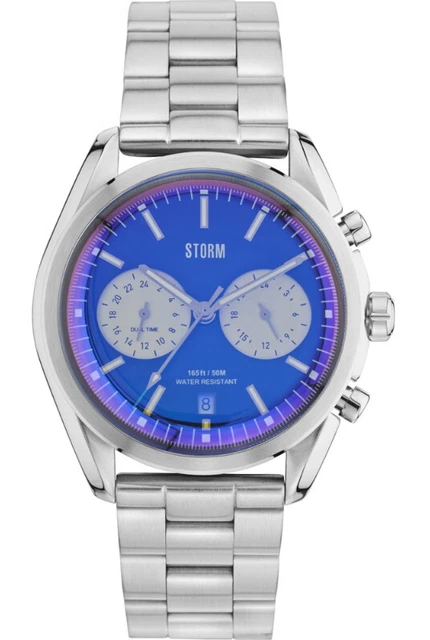 Montre Storm Excepto Pour Hommes – Cadran Bleu, Bracelet Acier, Neuf Avec étiquettes