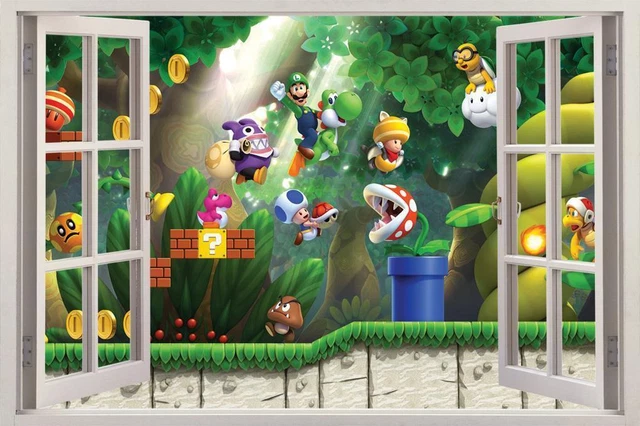 Autocollant mural amovible Super Mario Bros PERSONALIZED NAME STICKER Luigi M