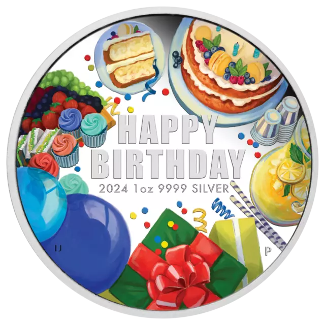 2024 Happy Birthday 1oz Coloured Silver Proof Coin