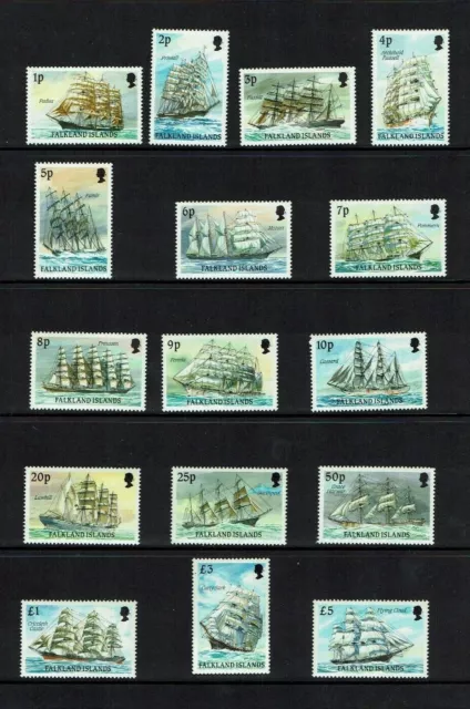 Falkland Islands: 1989  Cape Horn Sailing Ships, definitive series, MNH set