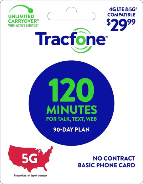 $29.99 Basic Phone Plan, 120 Minutes, 90 Days [Physical Delivery]