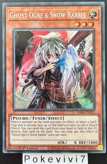 CARTE YU-GI-OH! GHOST OGRE & SNOW RABBIT RA04-EN015 Secret Rare NEUF ...